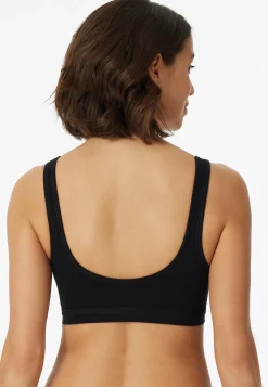 Bustier 2er-Pack mit Cups Organic Cotton schwarz - 95/5