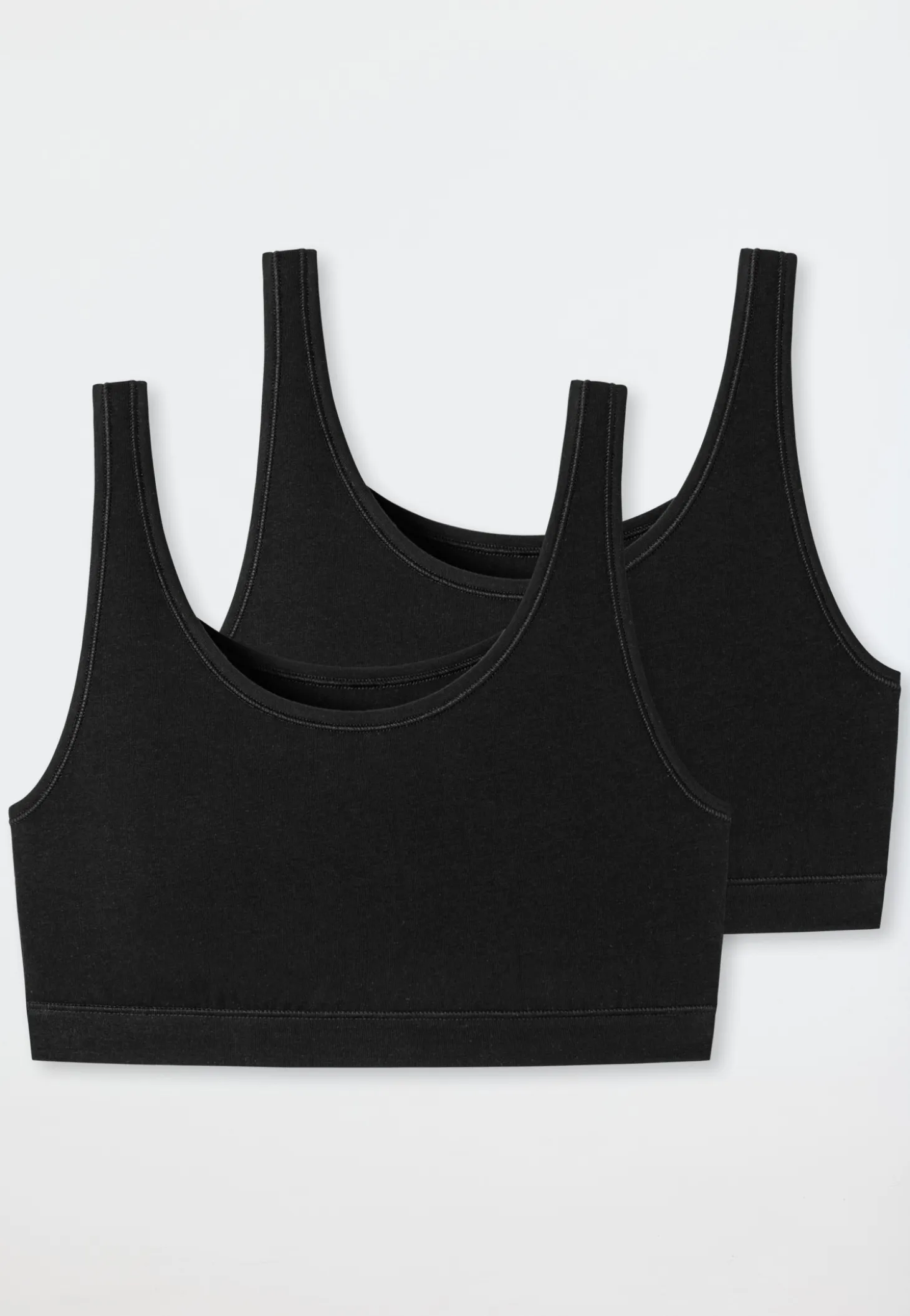 Bustier 2er-Pack ohne Cups schwarz - 95/5