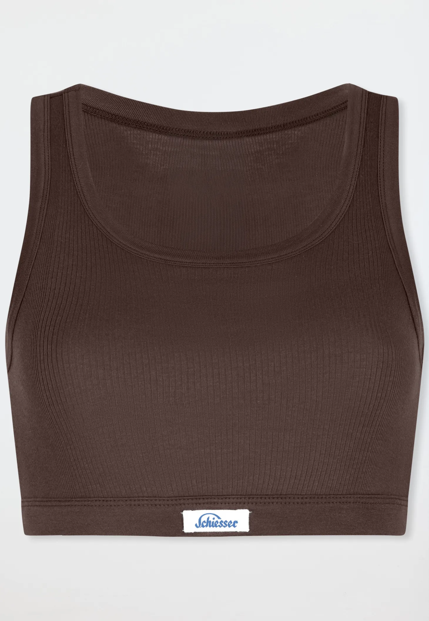 Bustier Feinripp dunkelbraun - Revival Paula