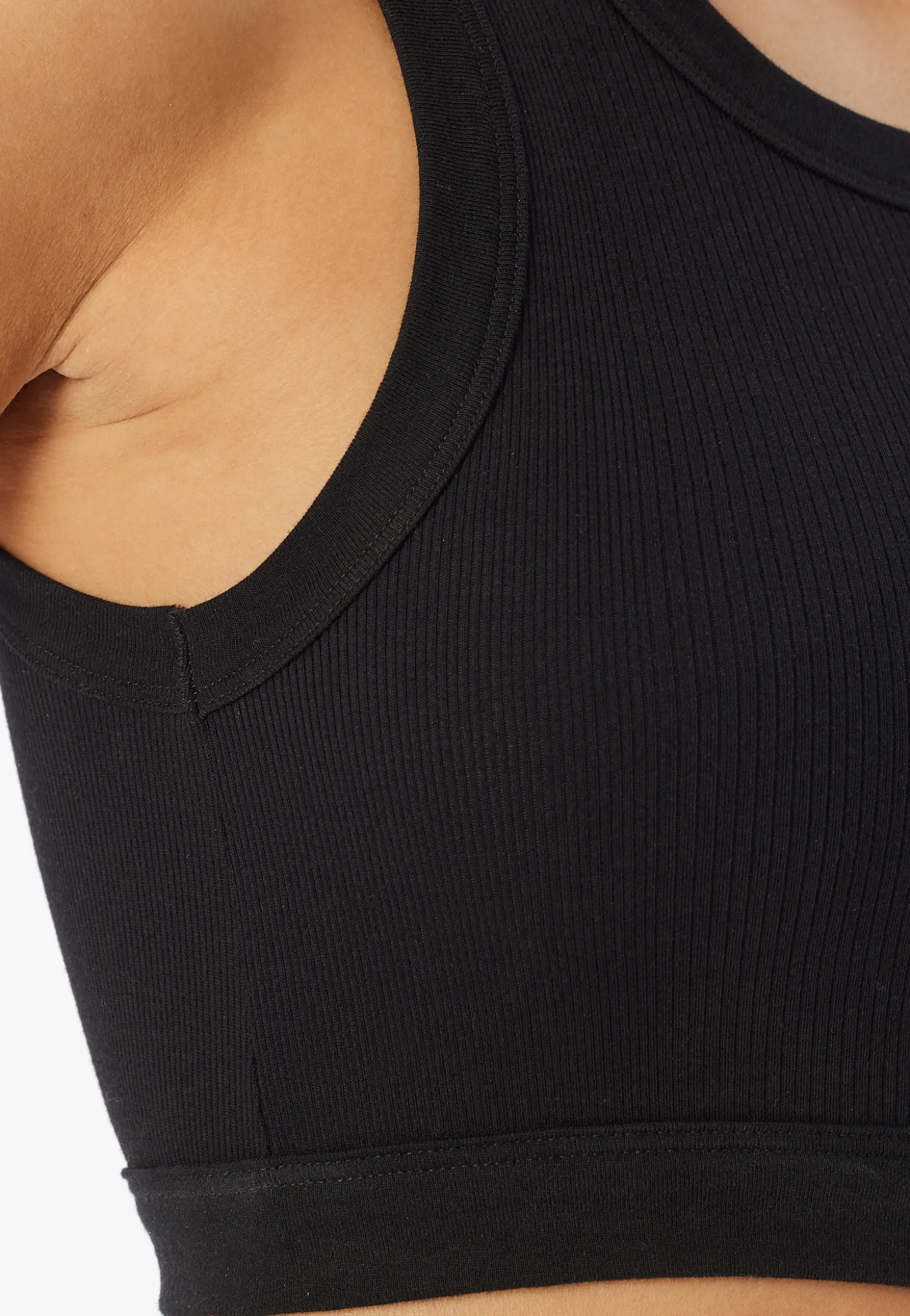 Bustier Feinripp schwarz - Revival Paula