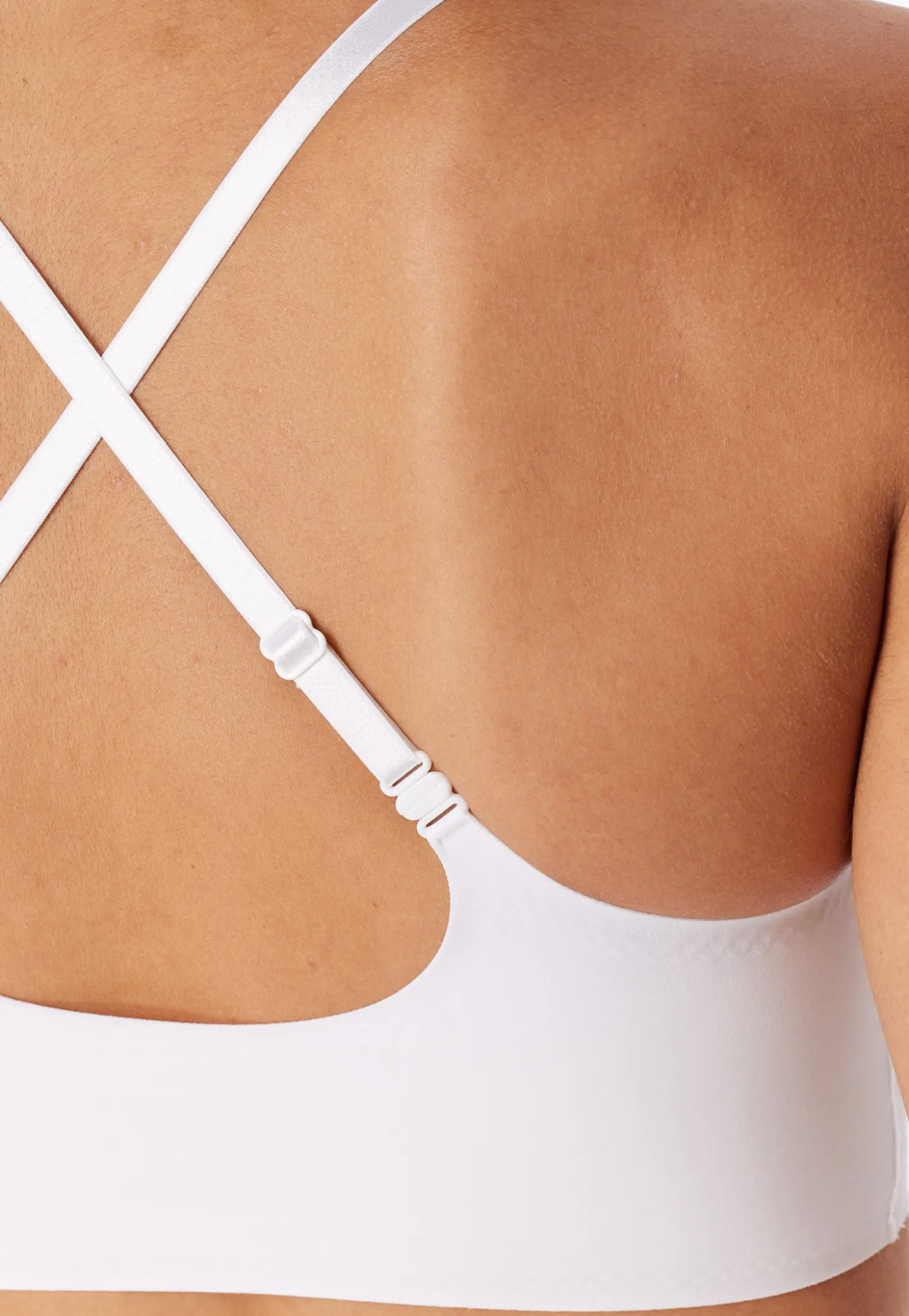Bustier Microfaser herausnehmbare Pads weiß - Invisible Soft