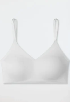 Bustier Microfaser herausnehmbare Pads weiß - Invisible Soft
