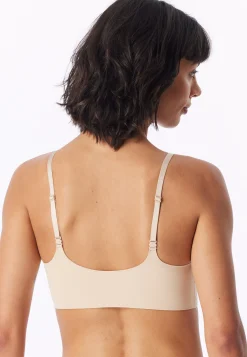 Bustier Microfaser herausnehmbare Pads sand - Invisible Soft