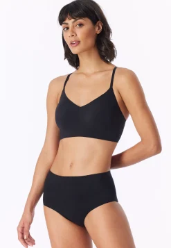 Bustier Microfaser herausnehmbare Pads schwarz - Invisible Soft