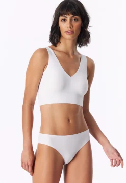 Bustier Microfaser herausnehmbare Pads weiß - Invisible Soft