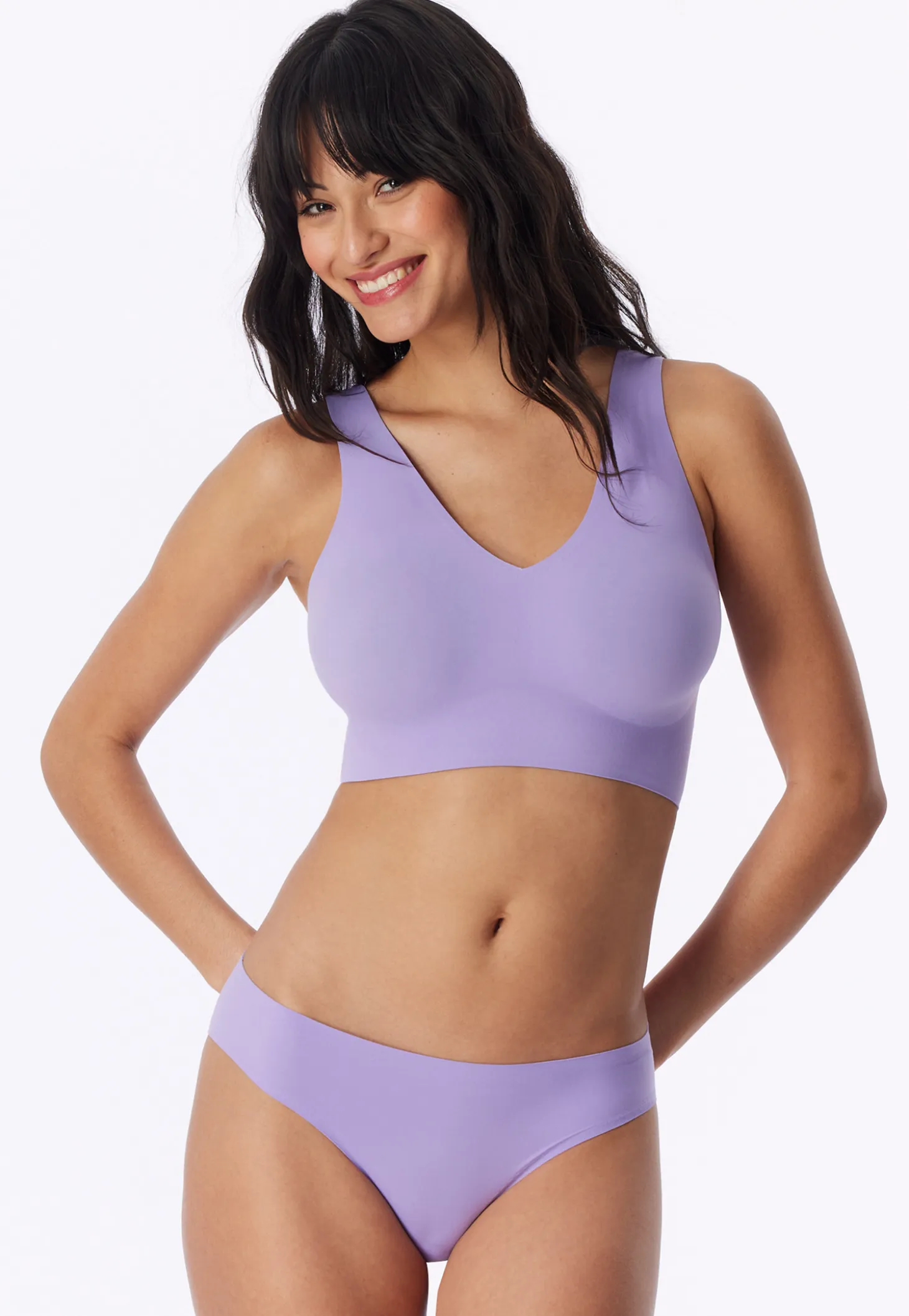 Bustier Mikrofaser herausnehmbare Pads zartlila - Invisible Soft