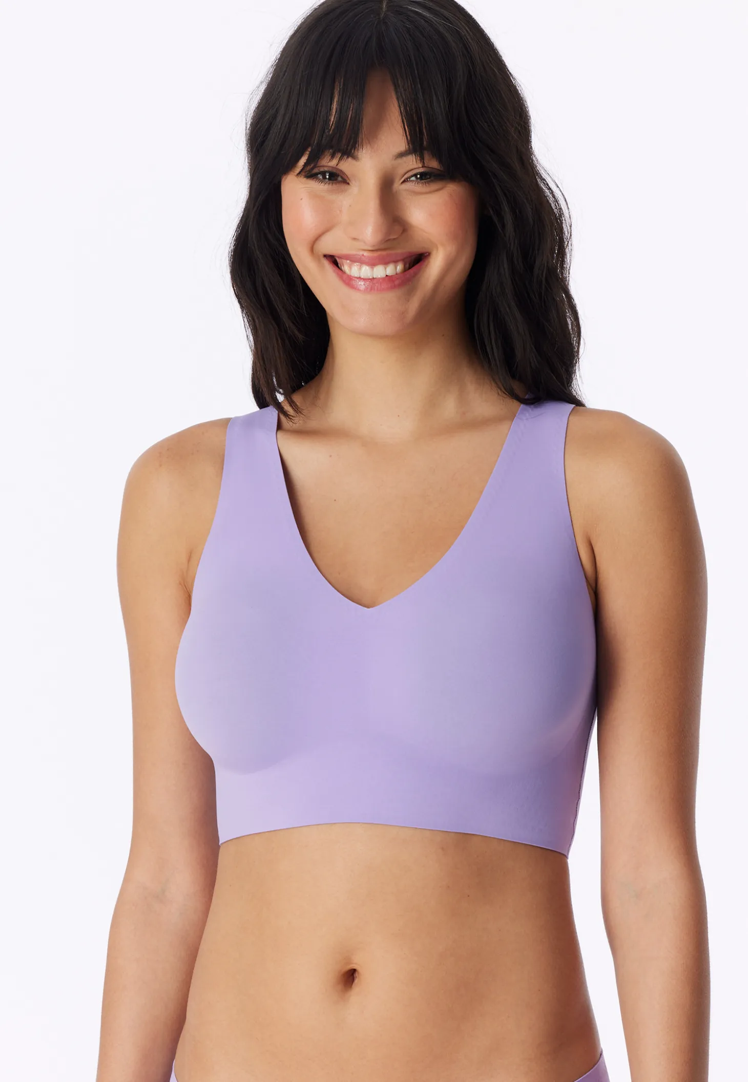 Bustier Mikrofaser herausnehmbare Pads zartlila - Invisible Soft