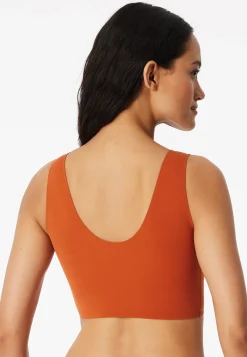 Bustier Mikrofaser herausnehmbare Pads terracotta - Invisible Soft