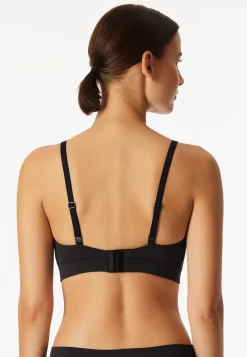Bustier mit herausnehmbaren Pads schwarz - Unique Cotton