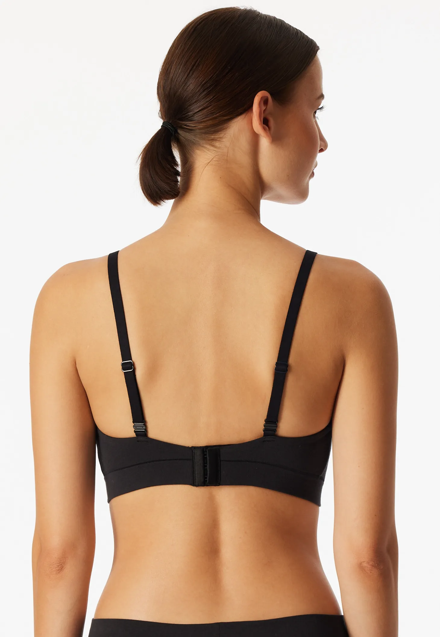 Bustier mit herausnehmbaren Pads schwarz - Unique Cotton