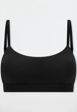 Bustier mit herausnehmbaren Pads schwarz - Unique Cotton