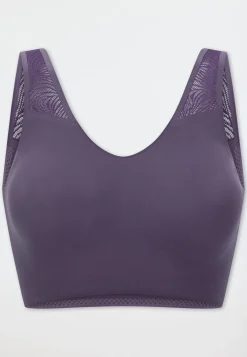 Bustier seamless herausnehmbare Pads Spitze indigo - Invisible Soft Lace