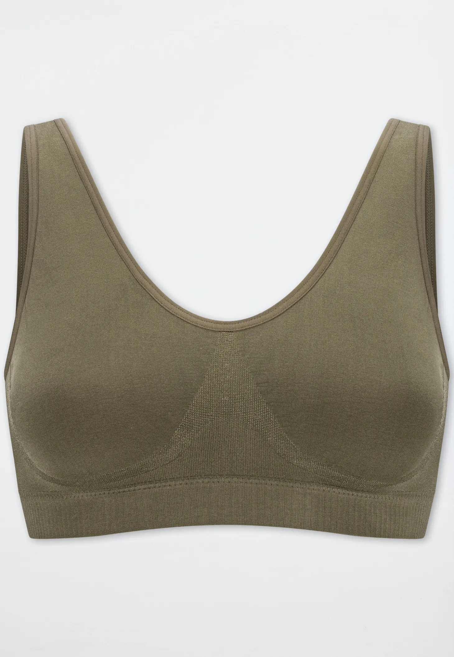 Bustier seamless herausnehmbare Pads khaki- Classic Seamless