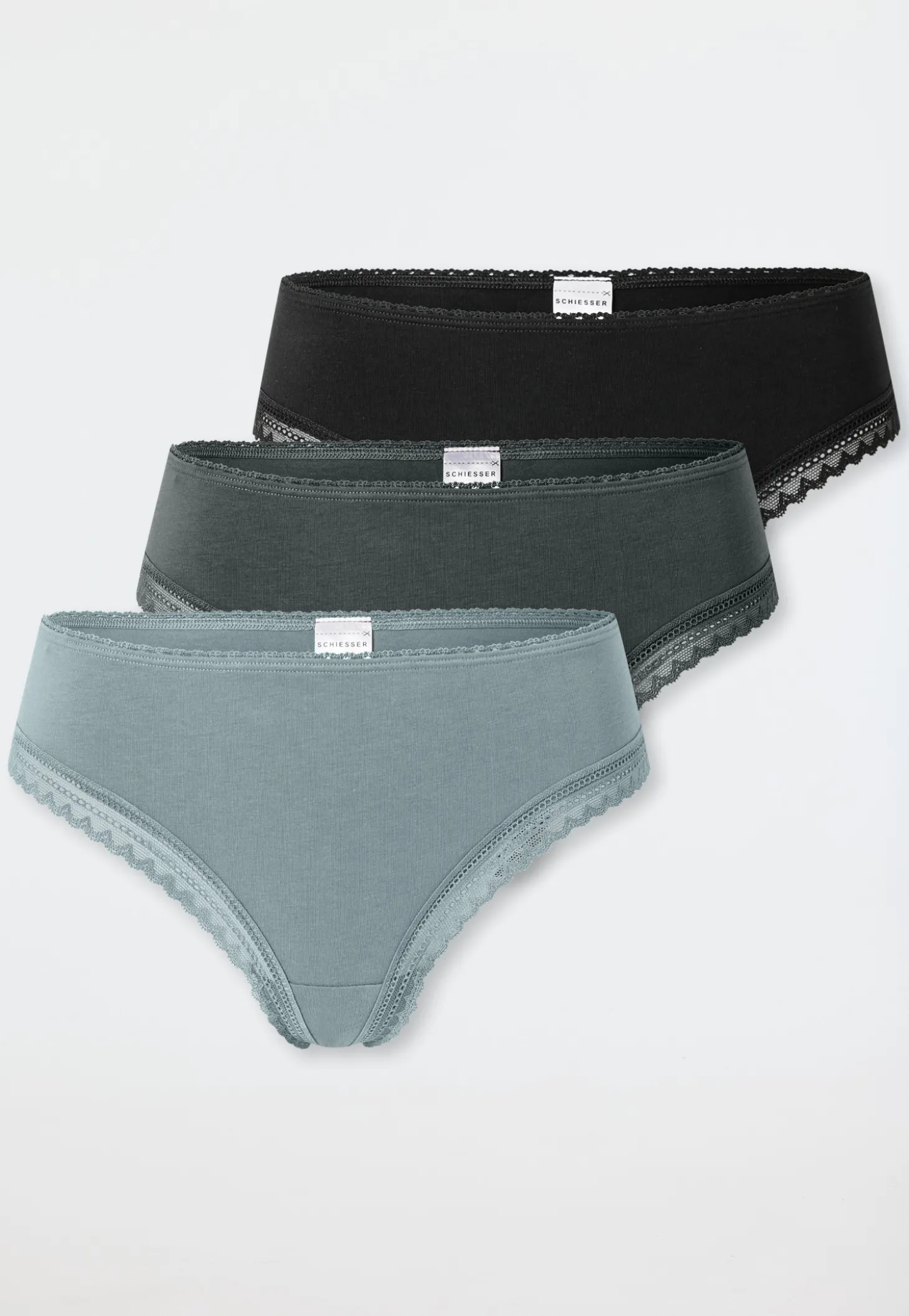 Cheeky-String 3er-Pack Spitze mehrfarbig - Modern Multipacks