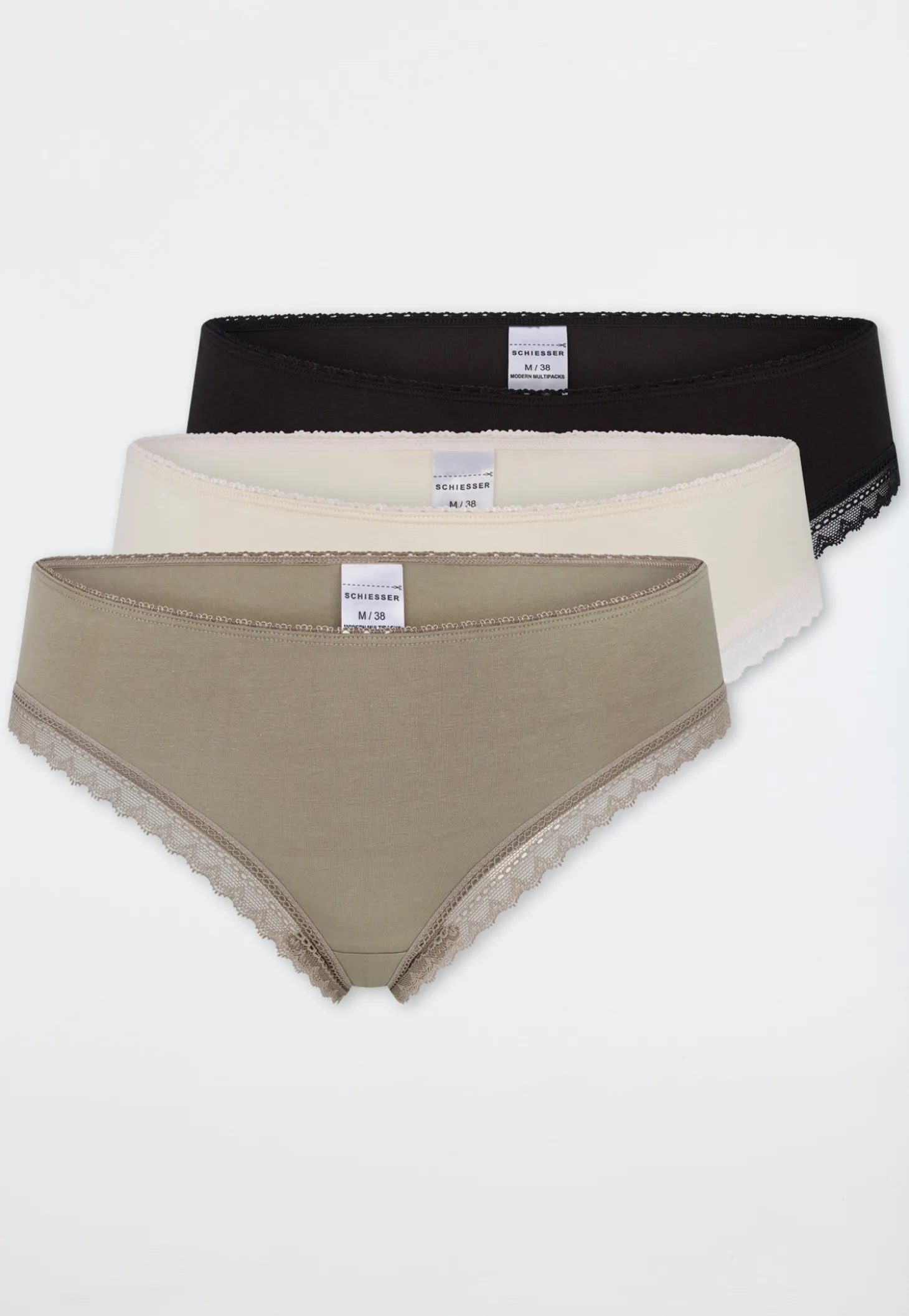 Cheeky-String 3er-Pack Spitze mehrfarbig - Modern Multipacks