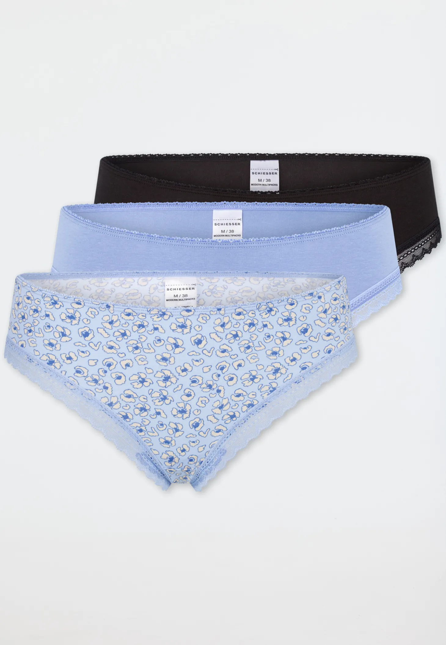 Cheeky-String 3er-Pack Spitze mehrfarbig - Modern Multipacks