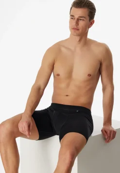 Cyclist Shorts Eingriff  schwarz - Long Life Cotton