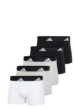 Enge Boxershorts 5er-Pack Schwarz/Grau/Weiss - ADIDAS