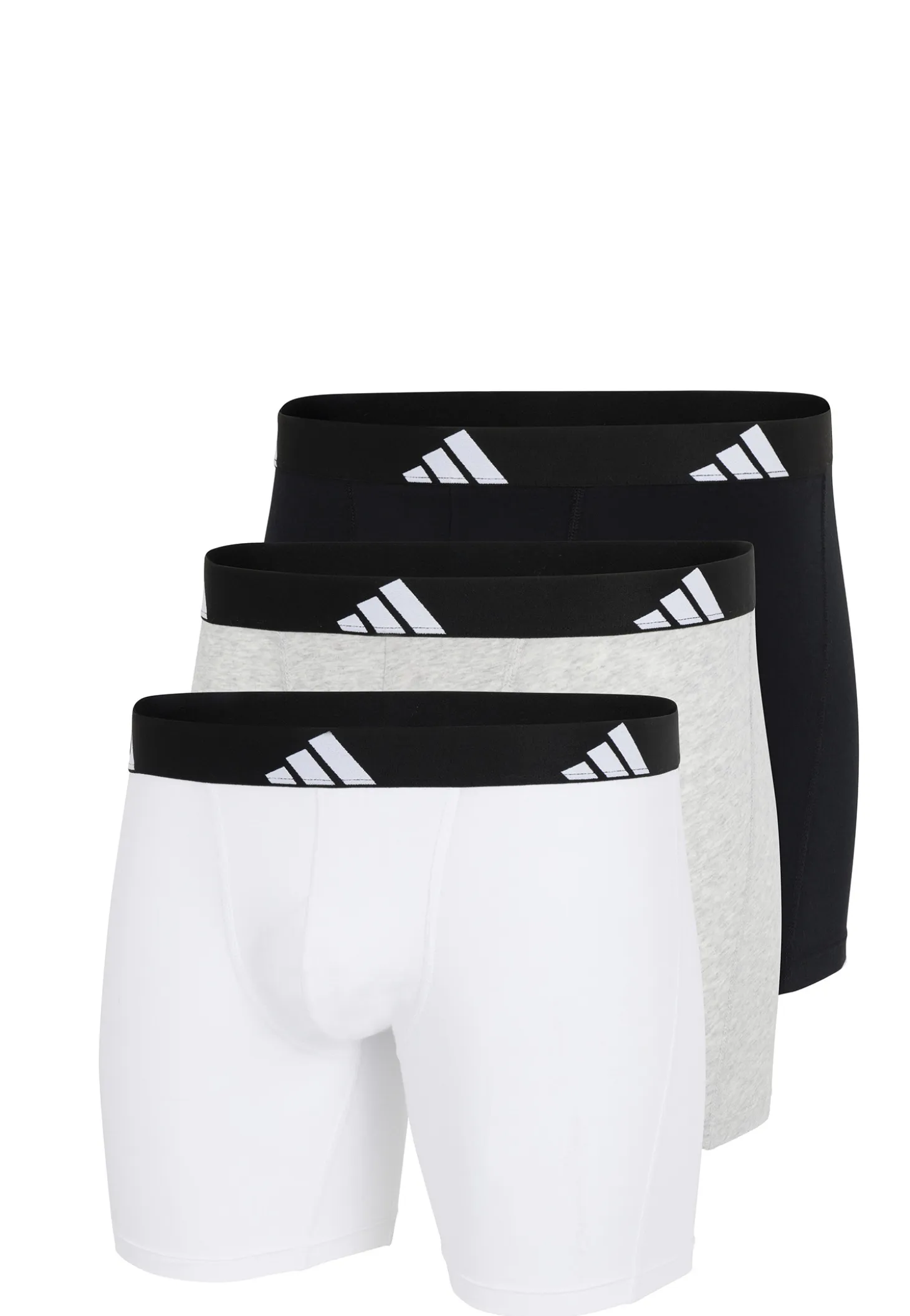 Enge Boxershorts 3er-Pack Schwarz/Grau/Weiss - ADIDAS