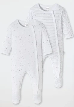 2er-Pack unisex Babybodys mit Fuß aus Organic Cotton