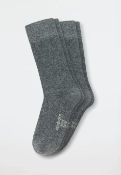 Herrensocken 2er-Pack anthrazit-meliert - 95/5