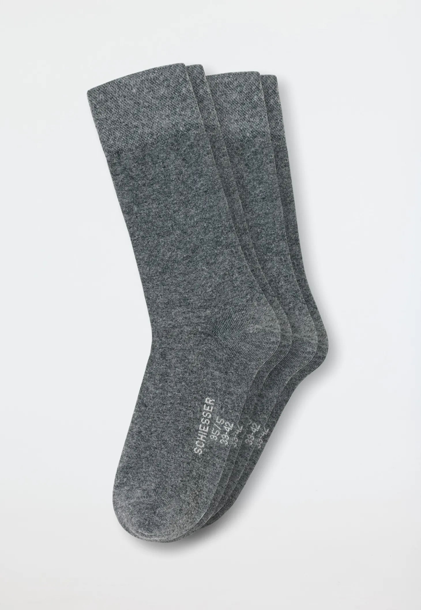 Herrensocken 2er-Pack anthrazit-meliert - 95/5