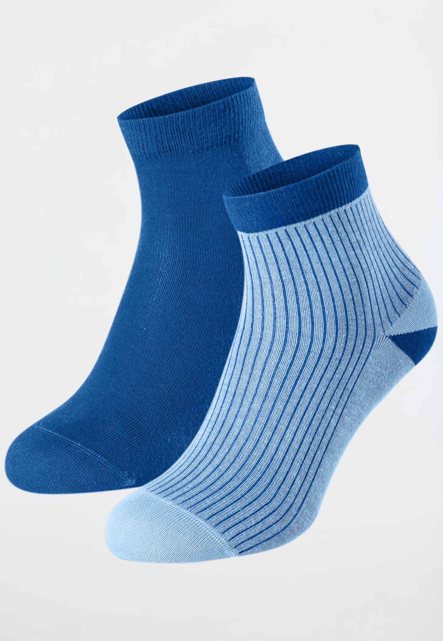 Herrensocken 2er-Pack mittelhoch blau - Fashion