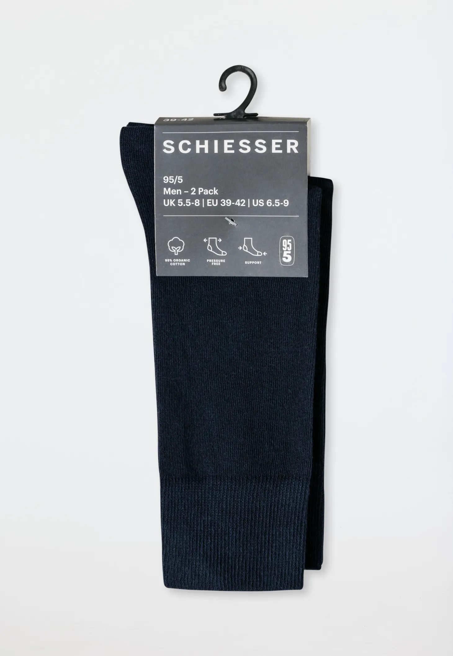Herrensocken 2er-Pack nachtblau - 95/5