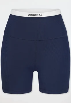 High Waist Biker Shorts Feinripp admiral - SCHIESSER Active