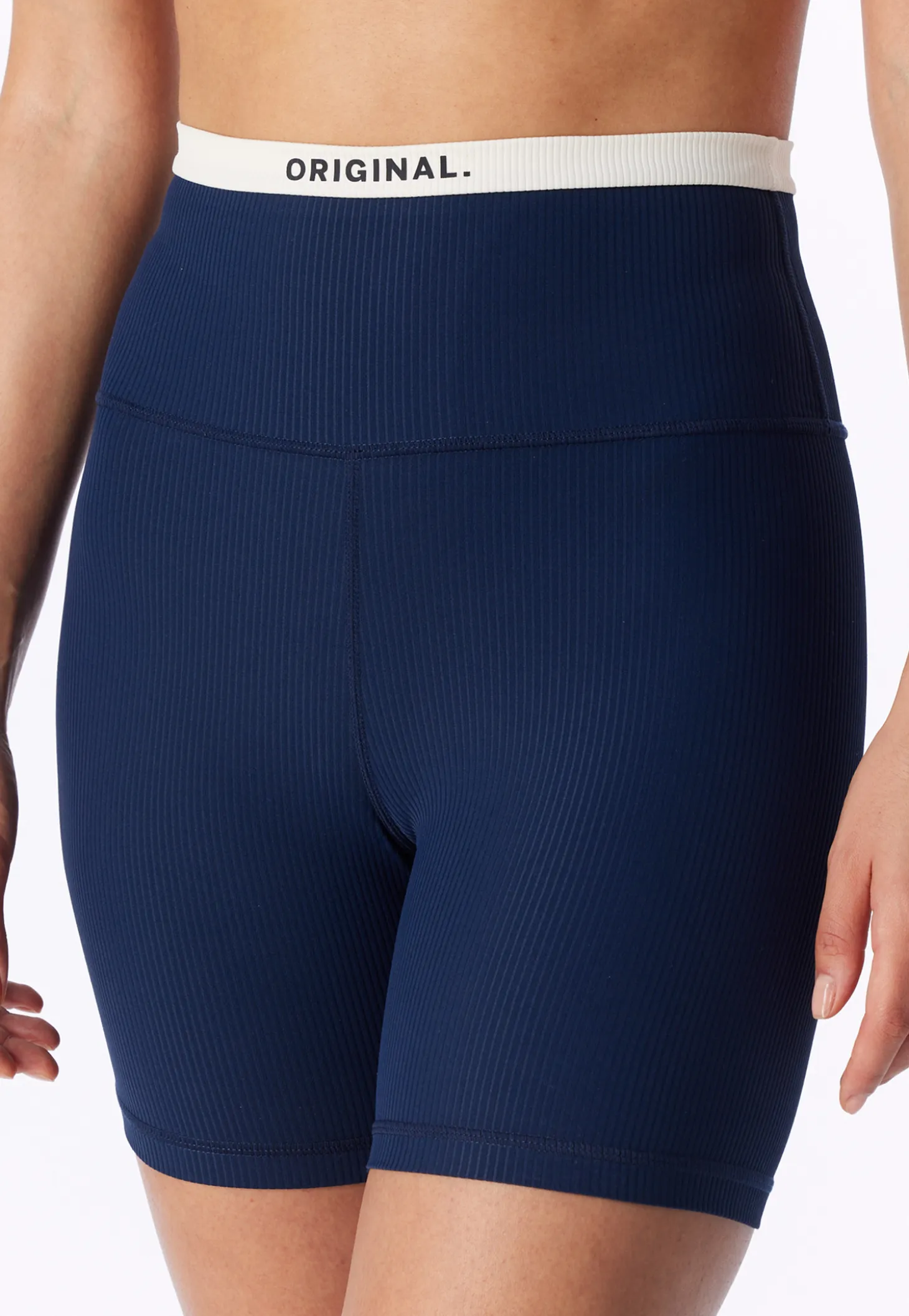 High Waist Biker Shorts Feinripp admiral - SCHIESSER Active