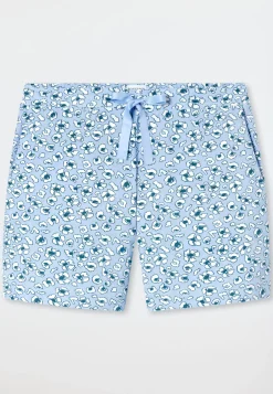 Hose kurz hellblau gemustert - Mix+Relax