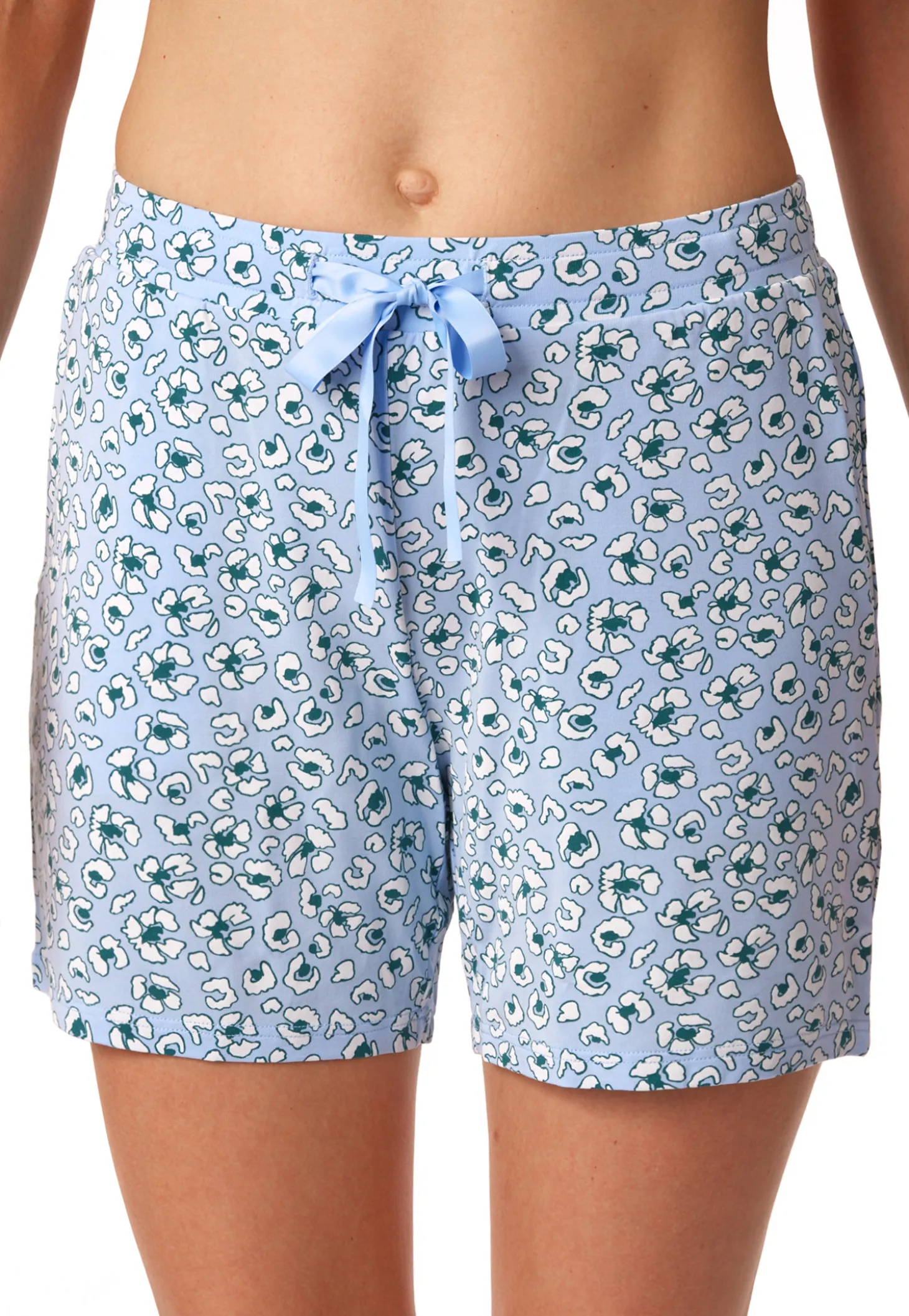 Hose kurz hellblau gemustert - Mix+Relax