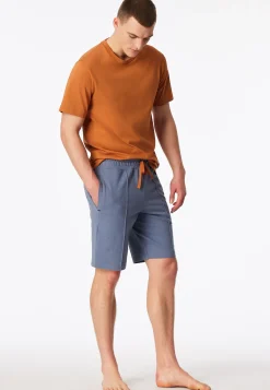Hose kurz Sweat-Qualität blaugrau - Mix+Relax