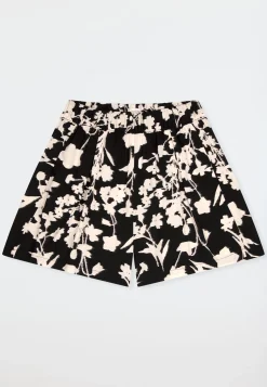Hose kurz Viskose-Webware Blumen multicolor  Mix+Relax