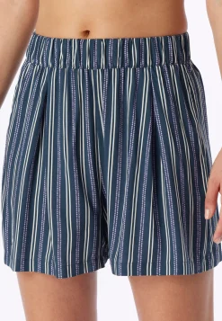 Hose kurz Viskose-Webware Streifen multicolor Mix+Relax