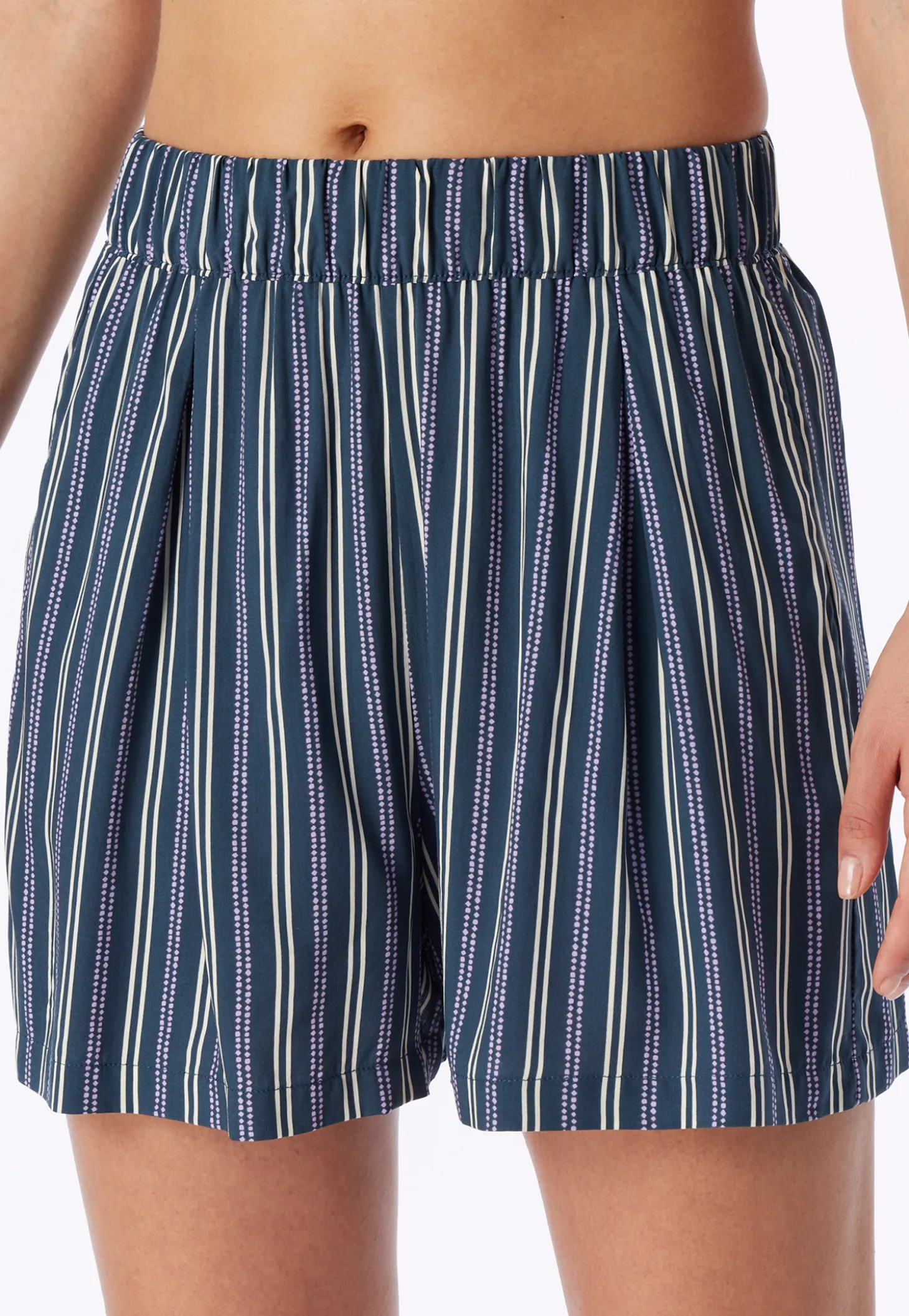Hose kurz Viskose-Webware Streifen multicolor Mix+Relax