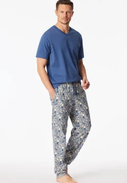 Hose lang beige bedruckt - Mix+Relax
