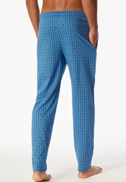 Hose lang blau bedruckt - Mix+Relax