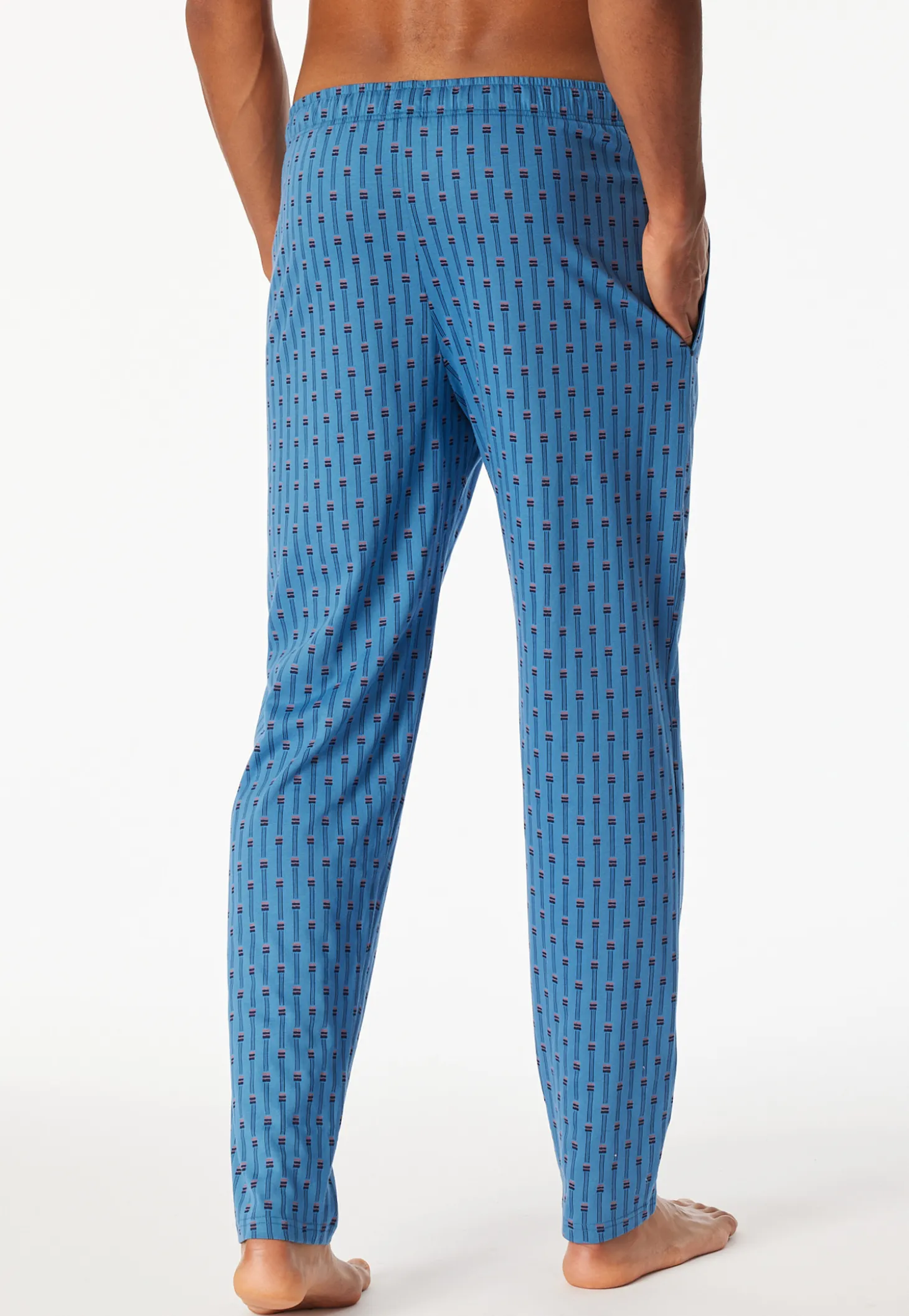 Hose lang blau bedruckt - Mix+Relax