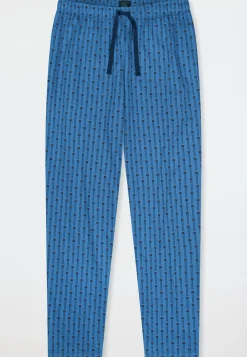 Hose lang blau bedruckt - Mix+Relax