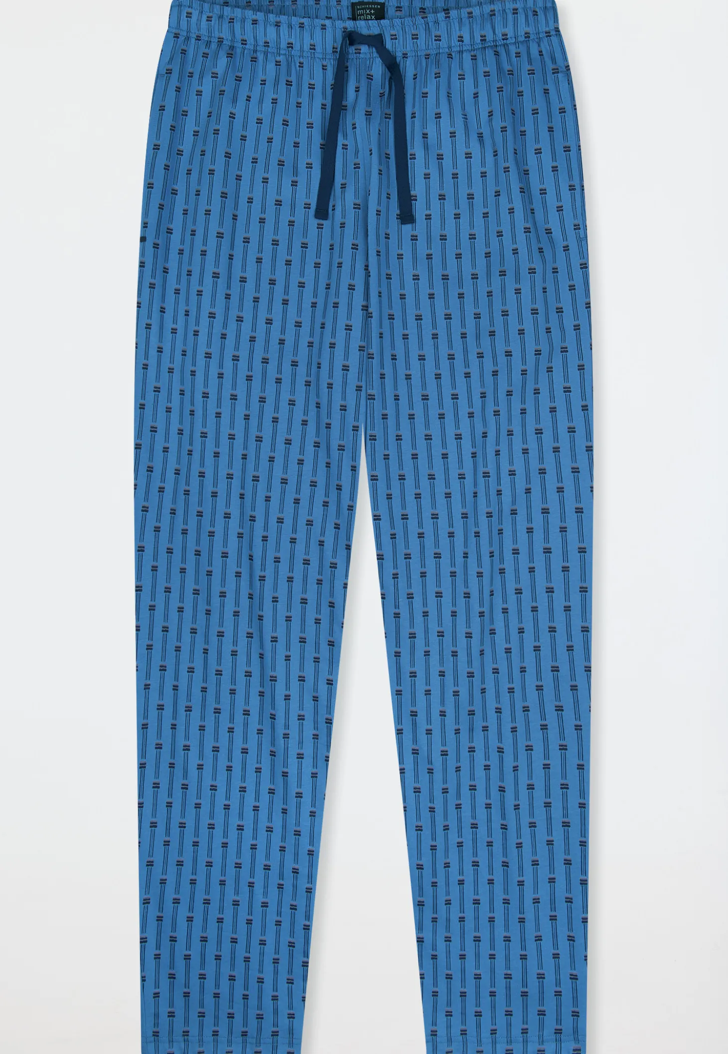 Hose lang blau bedruckt - Mix+Relax