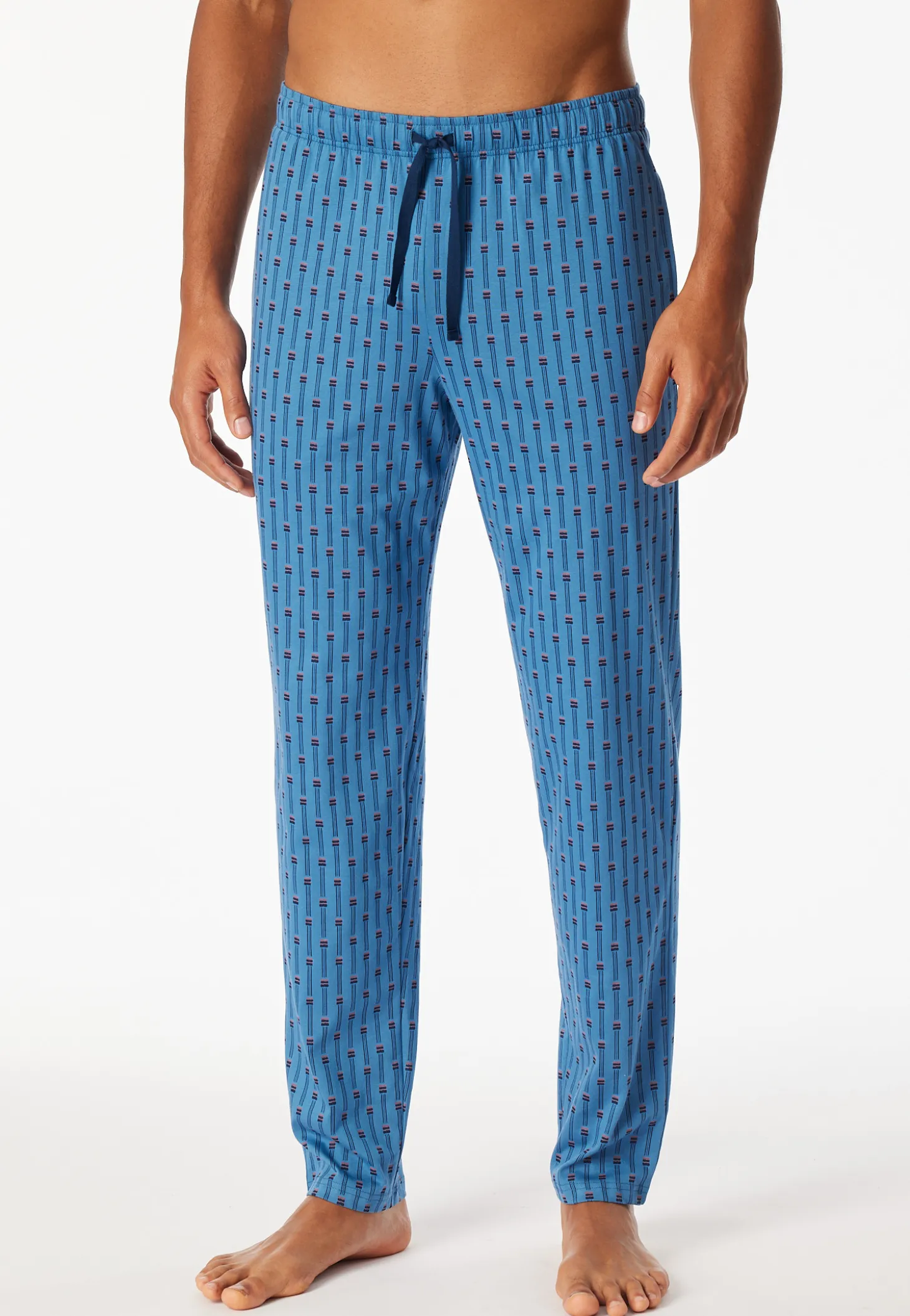 Hose lang blau bedruckt - Mix+Relax