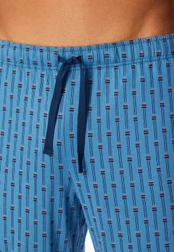 Hose lang blau bedruckt - Mix+Relax