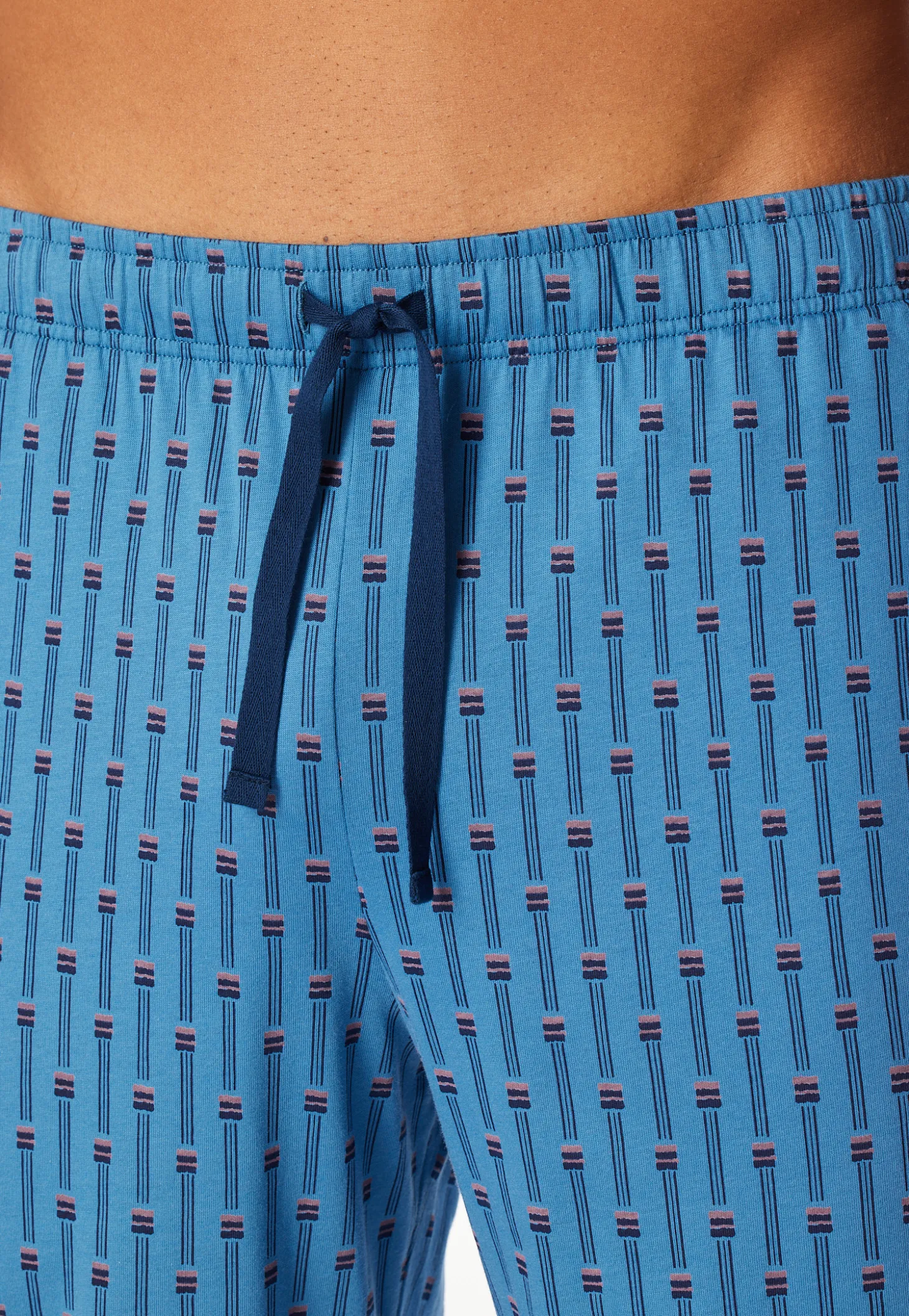Hose lang blau bedruckt - Mix+Relax