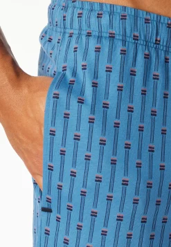 Hose lang blau bedruckt - Mix+Relax