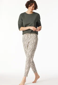 Hose lang Bündchen Blumen multicolor - Mix+Relax
