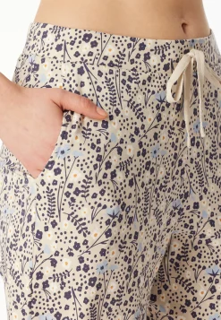 Hose lang Bündchen Blumen multicolor - Mix+Relax