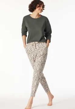 Hose lang Bündchen Blumen multicolor - Mix+Relax