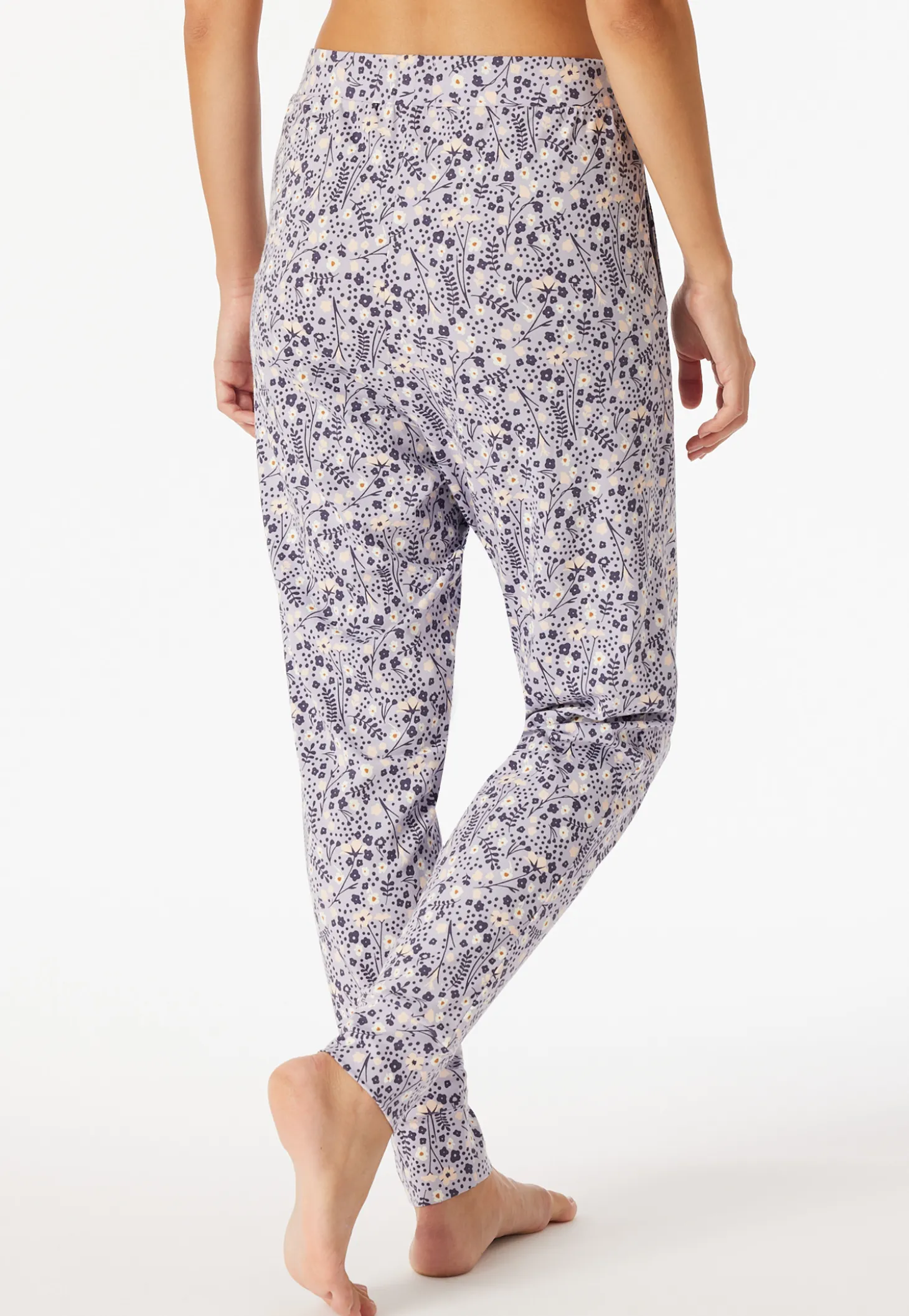 Hose lang Bündchen Blumen multicolor - Mix+Relax