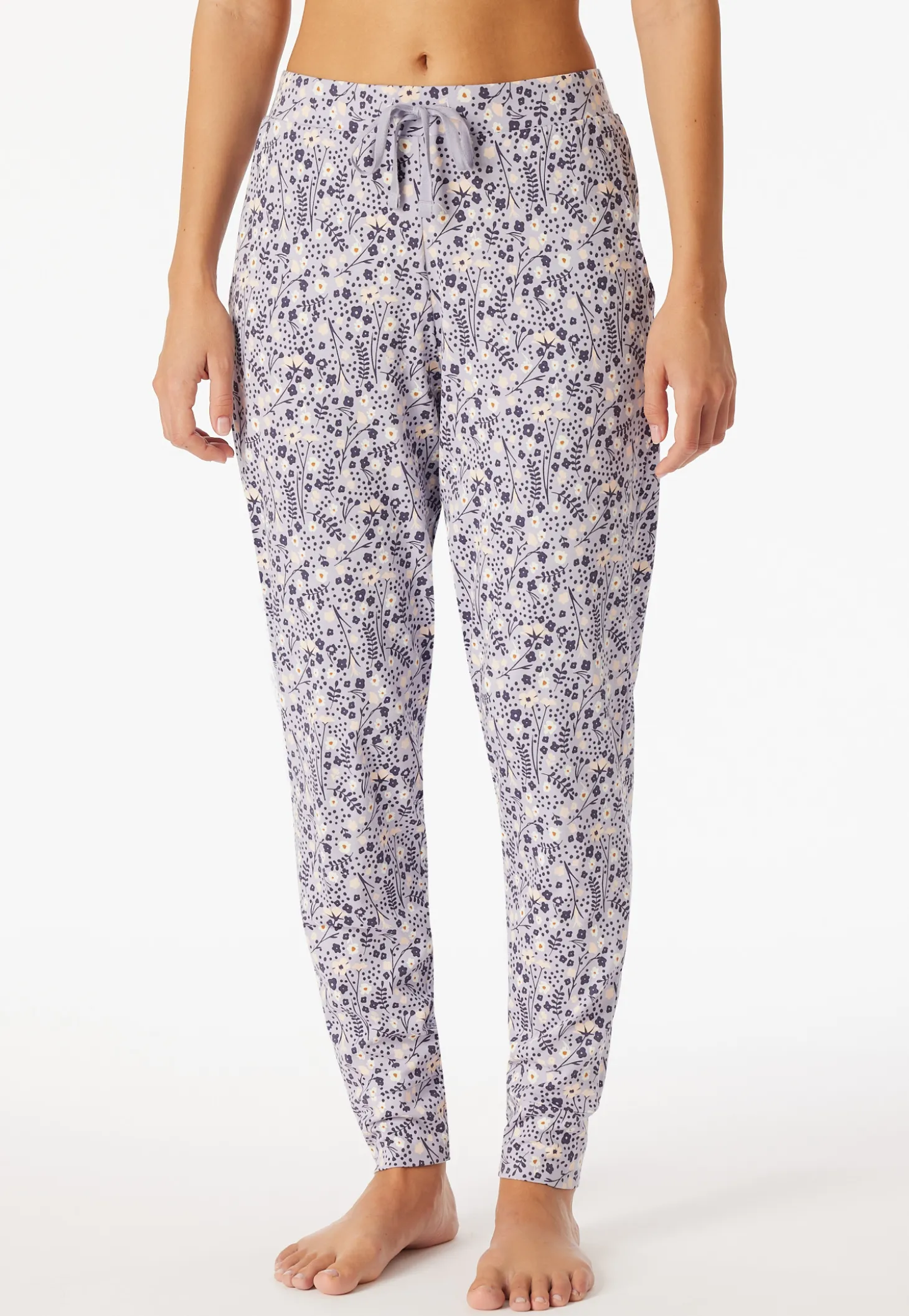 Hose lang Bündchen Blumen multicolor - Mix+Relax